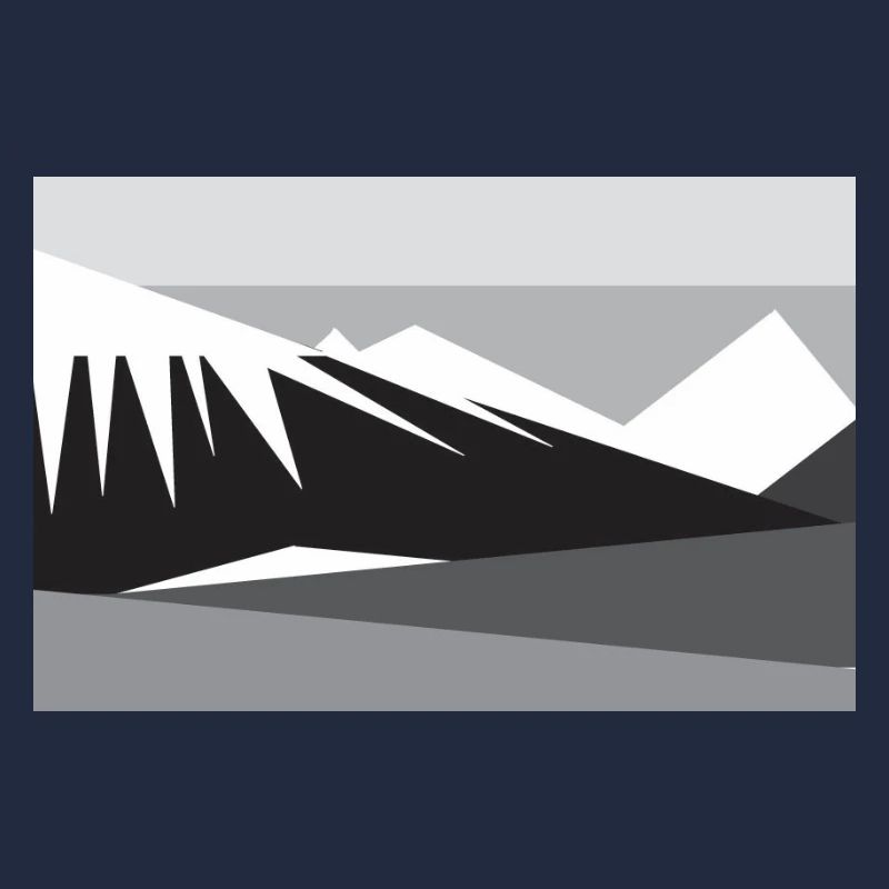 Geometic mountain silhouette