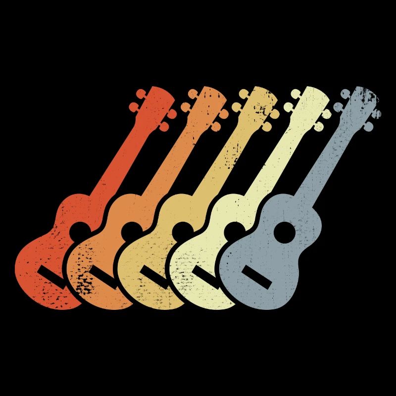 Vintage Ukulele Zeichnung