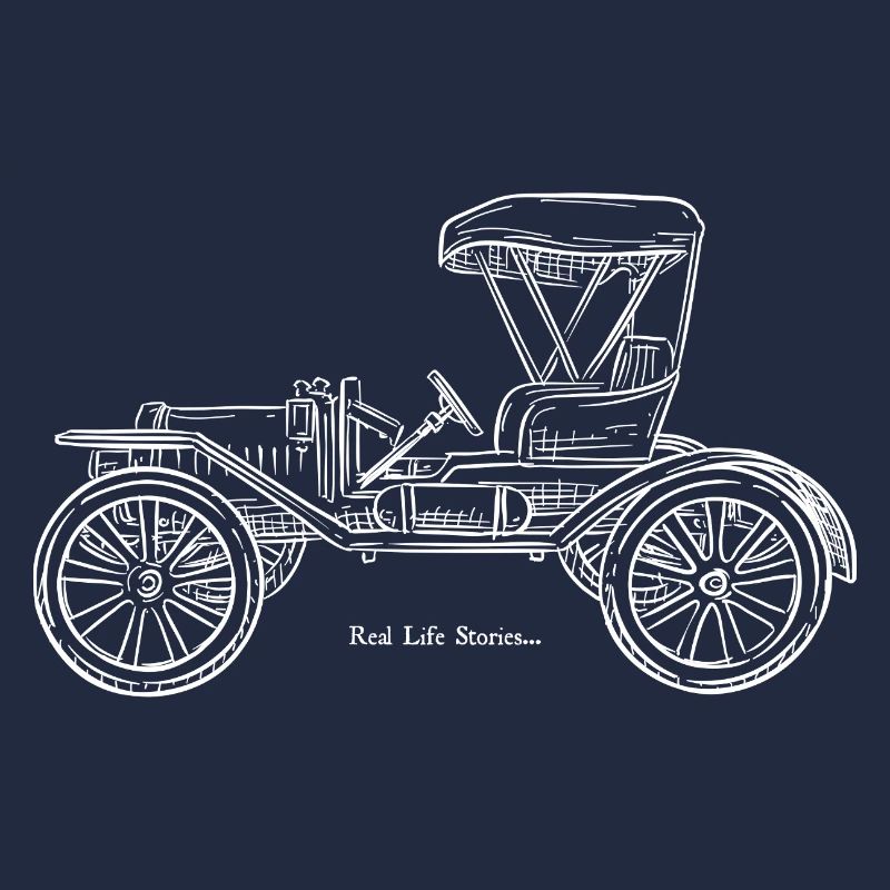 Dessin au trait du plan de voiture ancienne