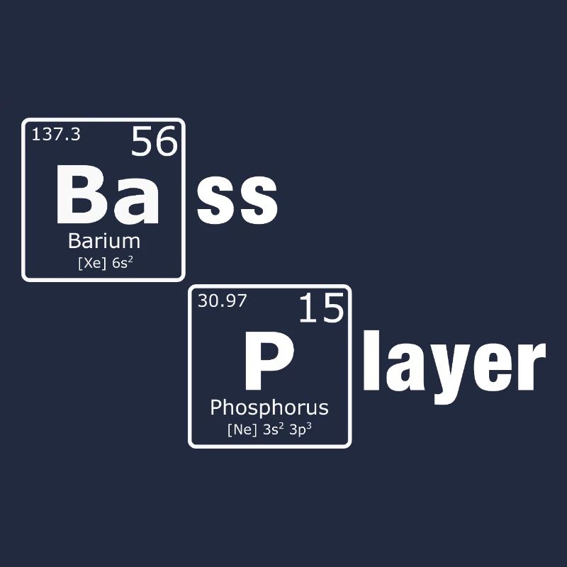 Bass Player PSE Periodensystem Elemente Nerd