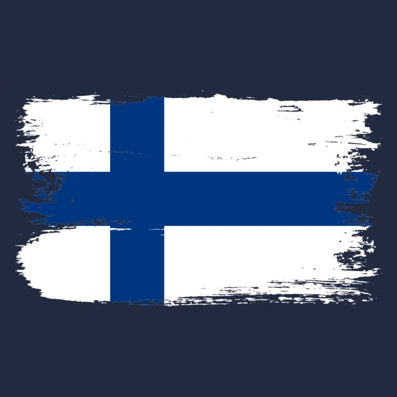 Finnish Flag Brush Stroke