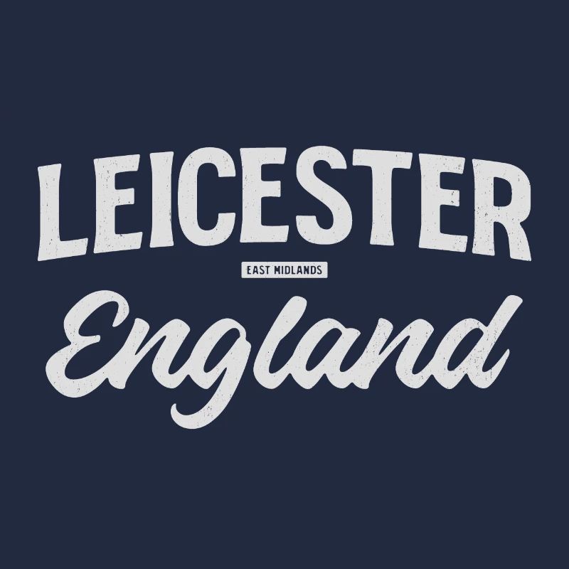 Leicester England Vintage Script