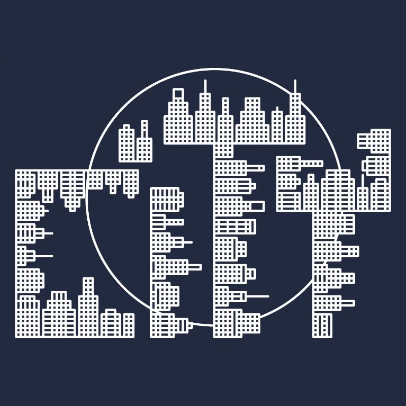 Skyline, City - white version
