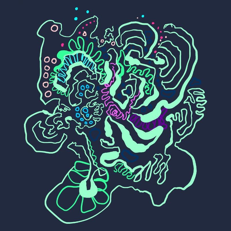 Coral Map / Floral Pattern