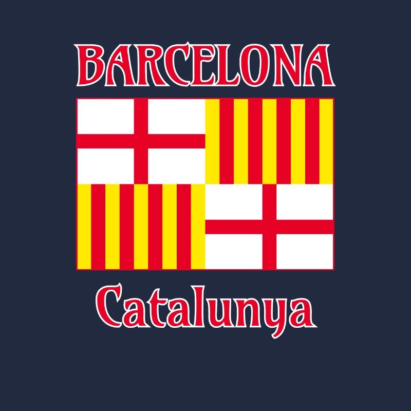 Drapeau de Barcelone en rouge, blanc et jaune