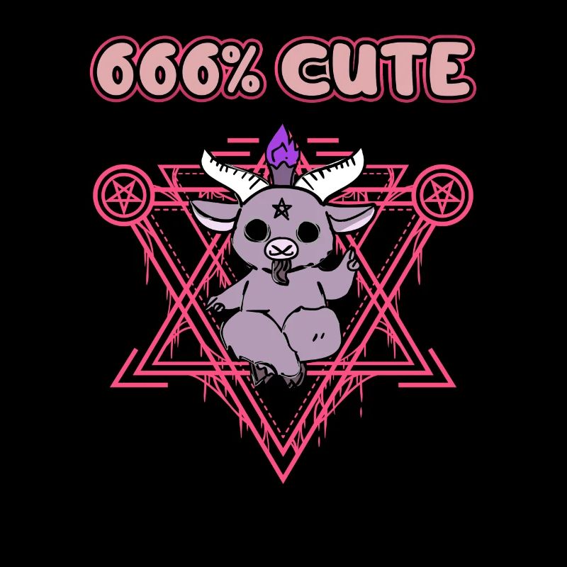 666% Mignon kawaii Satanic Goth