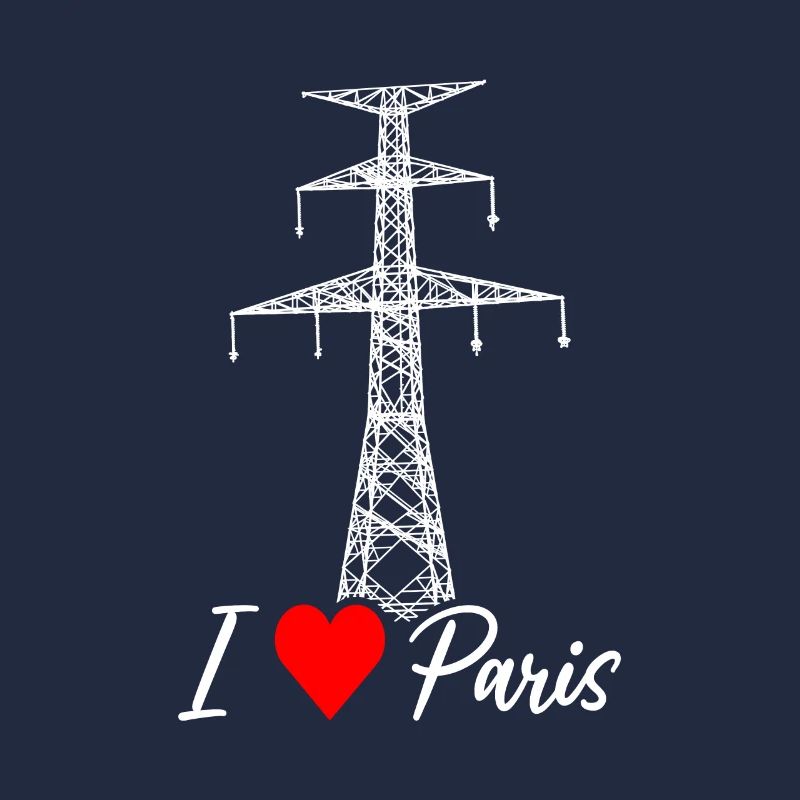 Paris Eiffelturm Strommast Elektriker Satire Liebe
