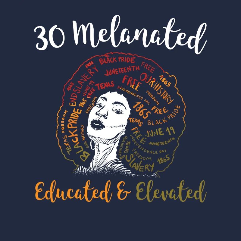 30 Melanated Educated & Elevated Juneteenth