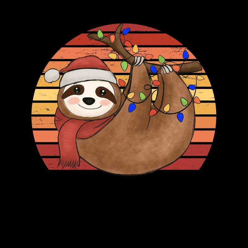 Sloth String Lights Noël Pyjamas Noël