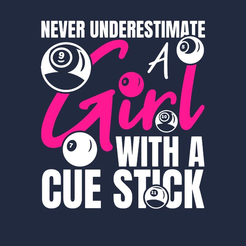 Mädchen mit Billardqueue