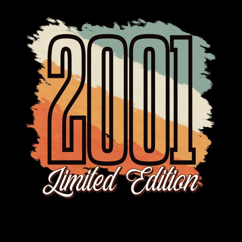 2001 Année de naissance Anniversaire Année de construction Vintage Rétro