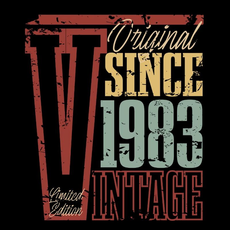 1983 Anniversaire Année de naissance Année de construction Vintage Rétro