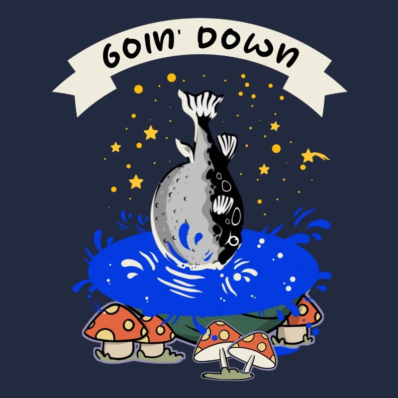 Je coule - Poisson-globe drôle