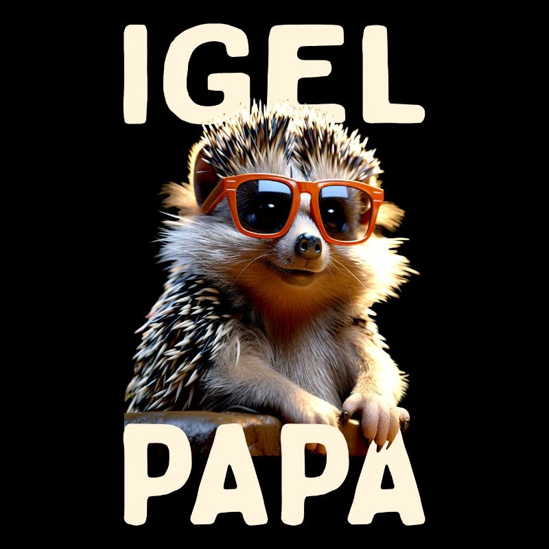 Igel Papa Daddy Vatertag Igelpapa Vater Igel Dad