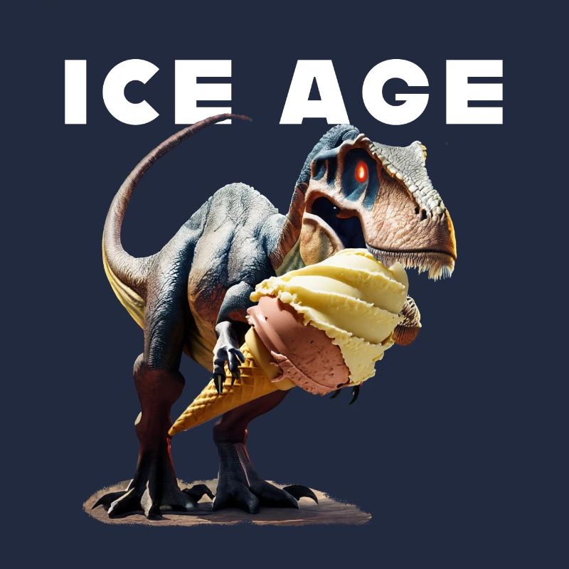 Eiszeit mit Dinosaurier