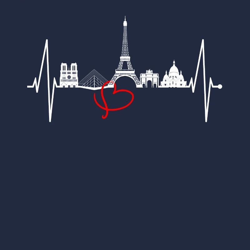 Paris Skyline Herzschlag Eiffelturm Frankreich