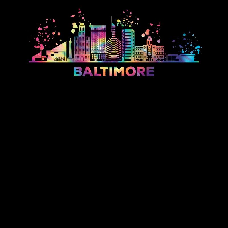 Baltimorean Watercolor Skyline Baltimore