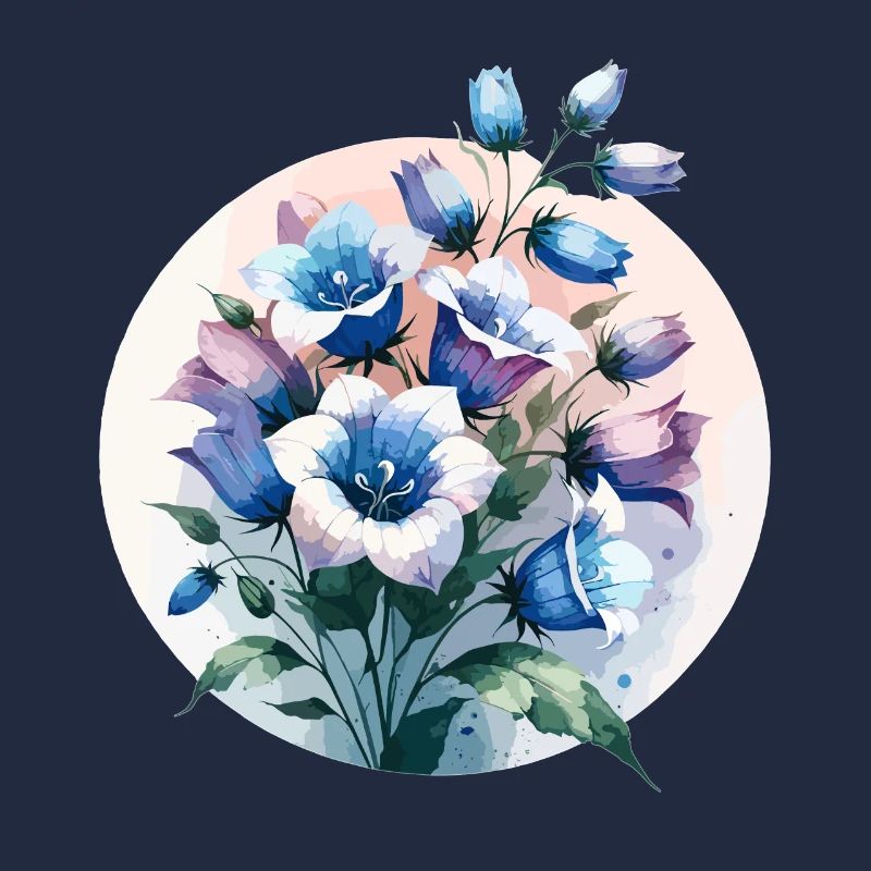 Glockenblume gezeichnet