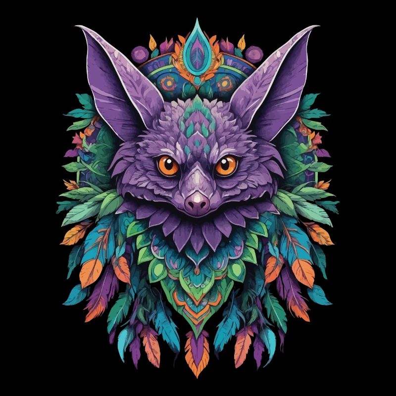 Fledermaus Traumfänger Mandala Design