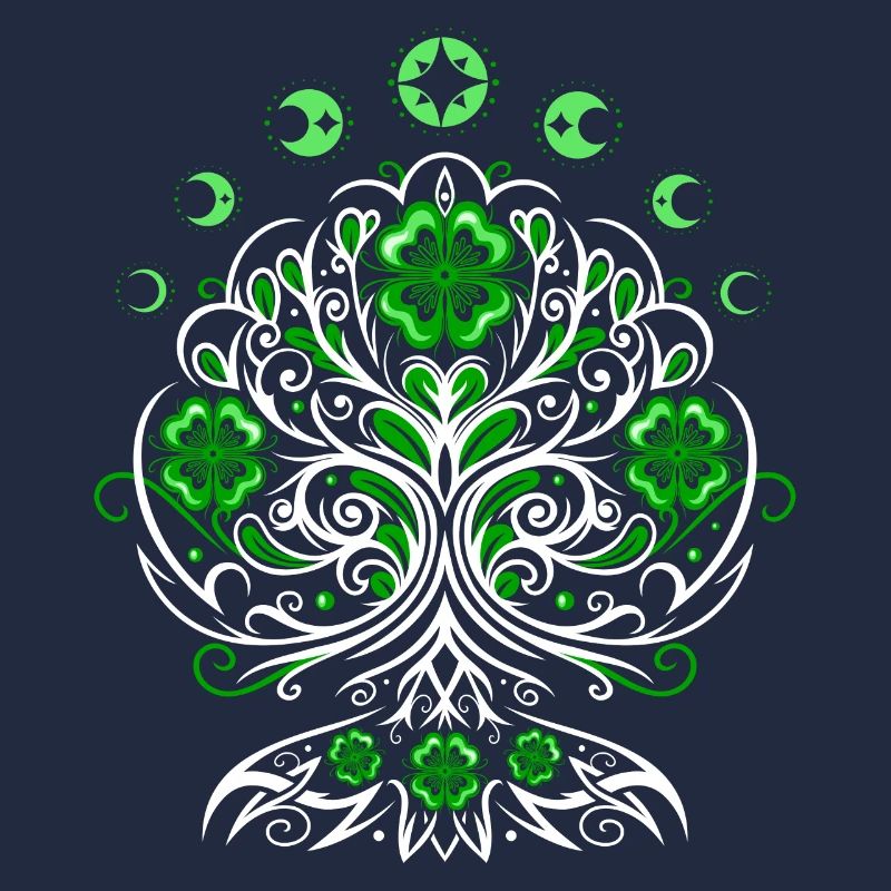 St Patricks Day Lebensbaum mit Mondphasen