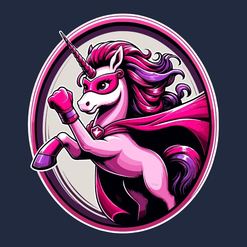 Das Super-Einhorn in rosa
