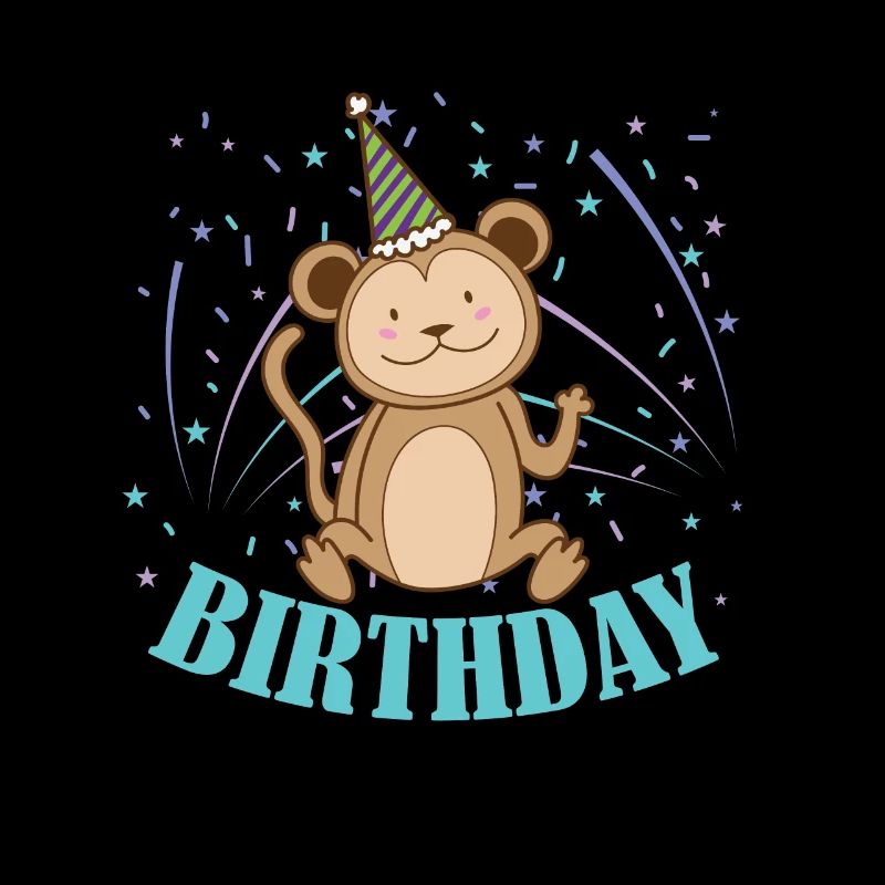 Birthday Affe Kind Kindergeburtstag