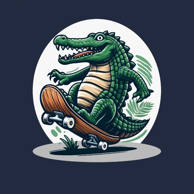 Crocodile de skateboard