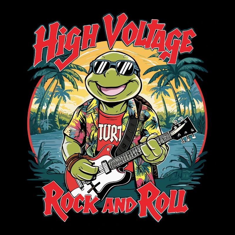 Funny Shield Peak avec guitare rock and roll