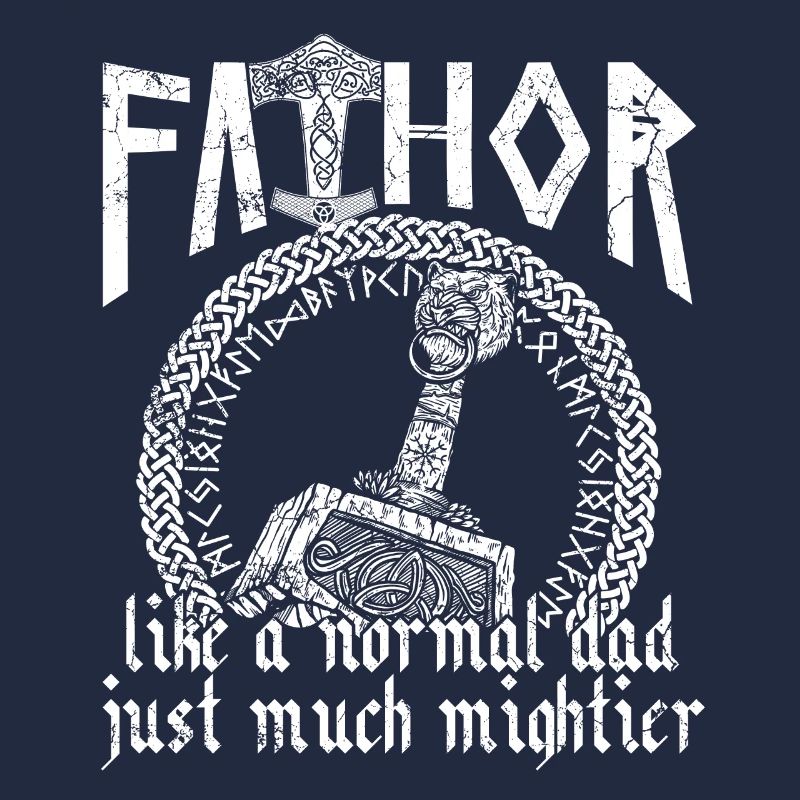 Wikinger Papa Vathor Mächtiges Spruch Design