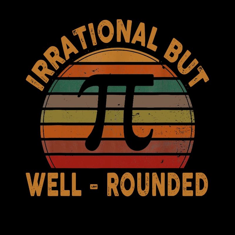 Rétro Irrationnel Mais Bien Équilibré Pi Day