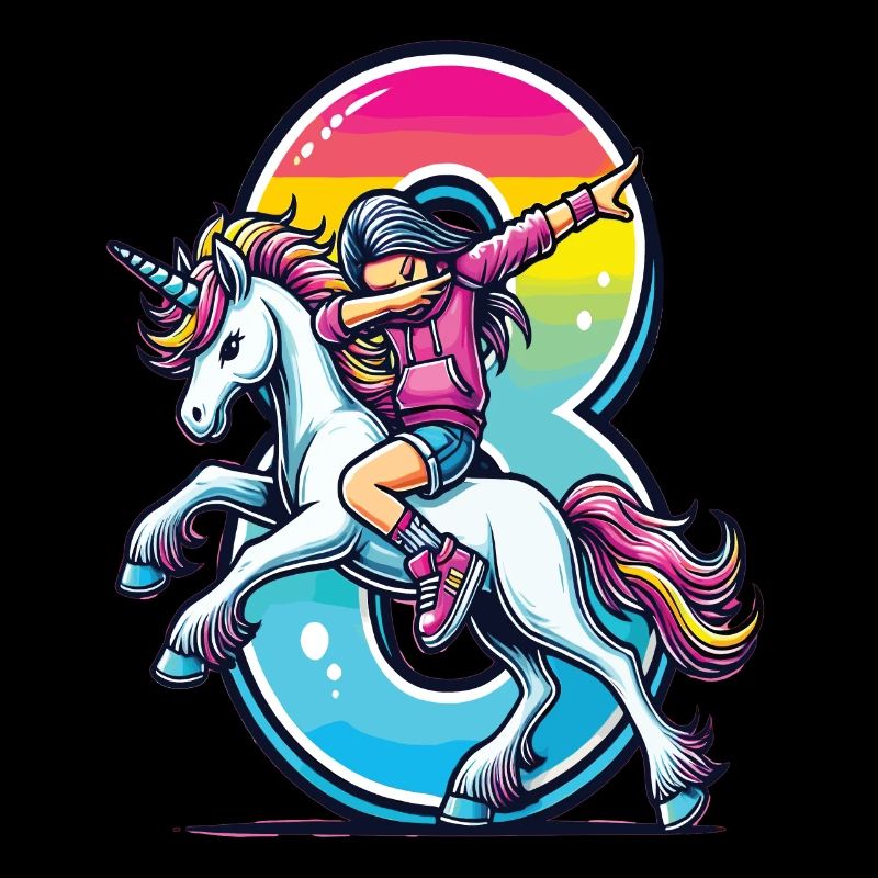 Geburtstag 8 Jahre Einhorn Dab