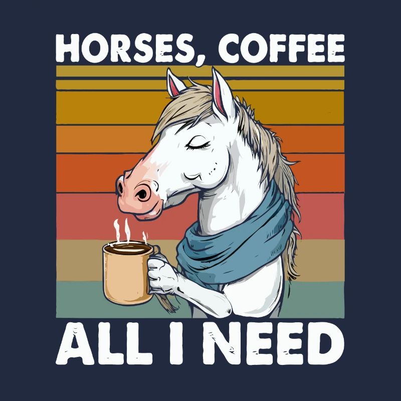 Lustiges Pferd Kunst Pferdebesitzer Pferde Kaffee