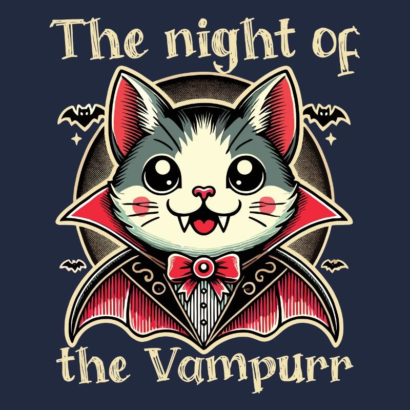 Kawaii Vampire Chat Nuit Du Vampire