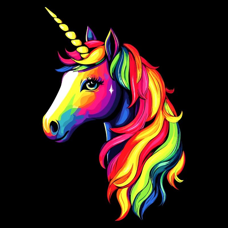 Einhorn Bunt Regenbogen Pferde Reiten Einhörner