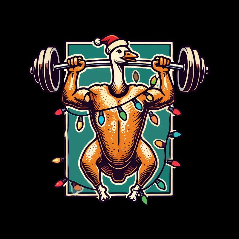 Weihnachtsgans Bodybuilding Spaß