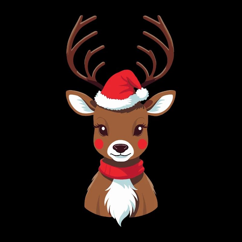 Christmas reindeer with cap
