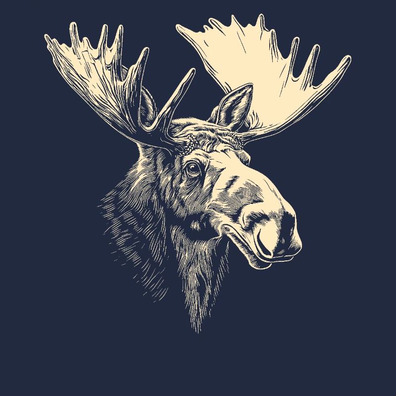 Elch Moose Elchbulle Geweih Hirsch Wilde Elche