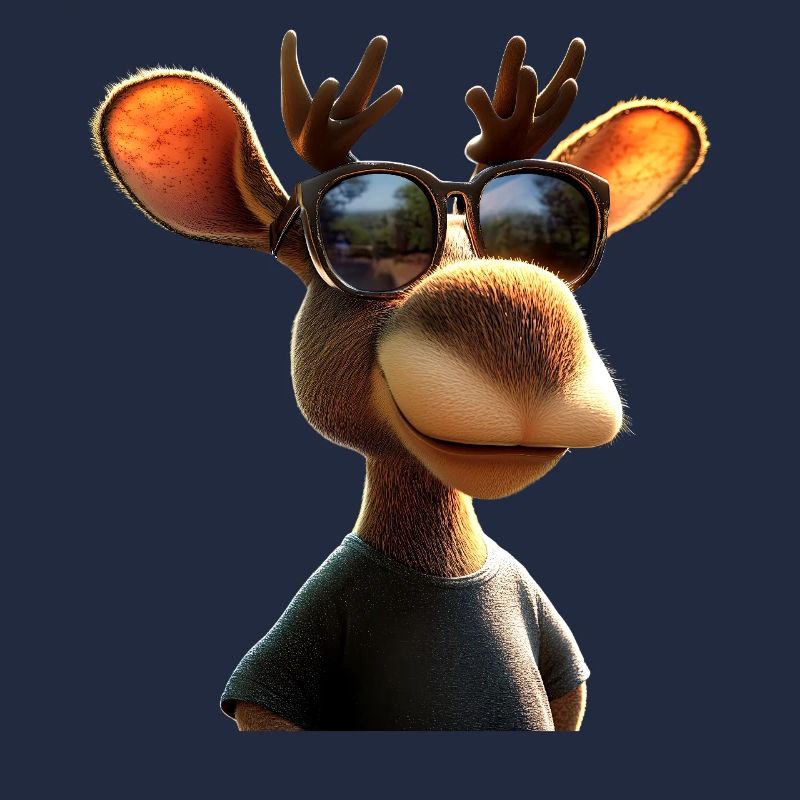 Elch Moose Elchbulle Geweih Hirsch Wilde Elche