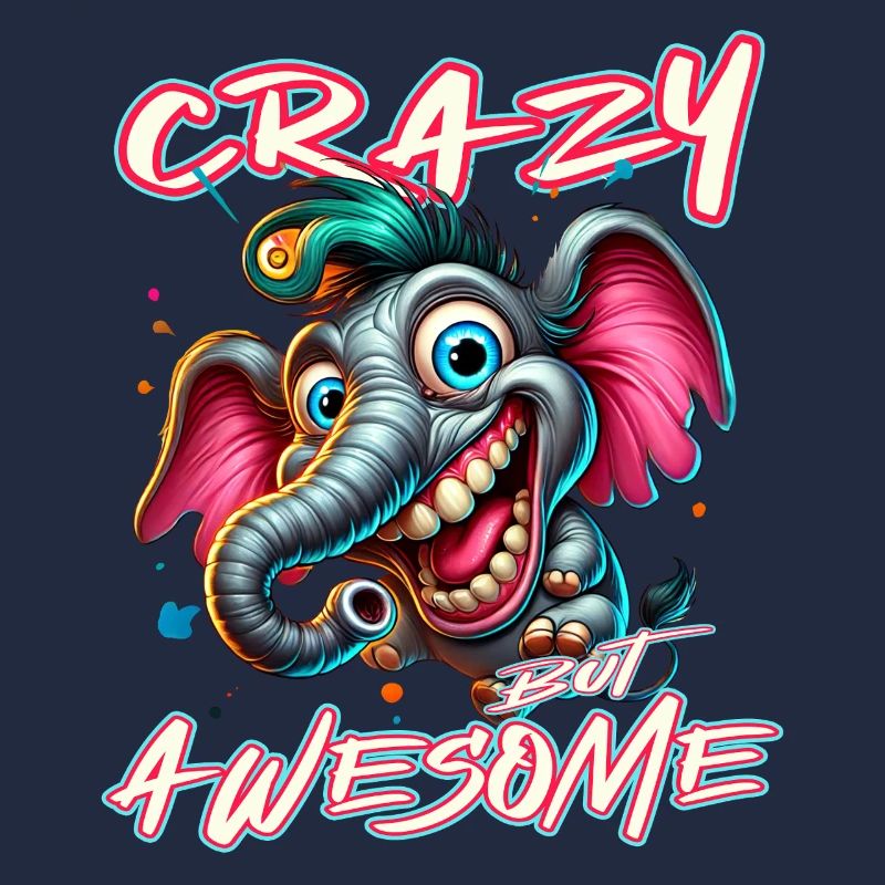 Crazy but Awesome Elephant Comic Style