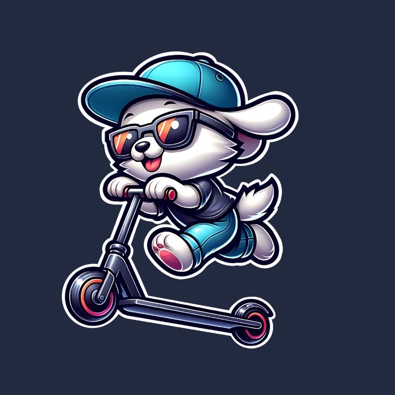 E-Scooter E-Roller Scooter Hund