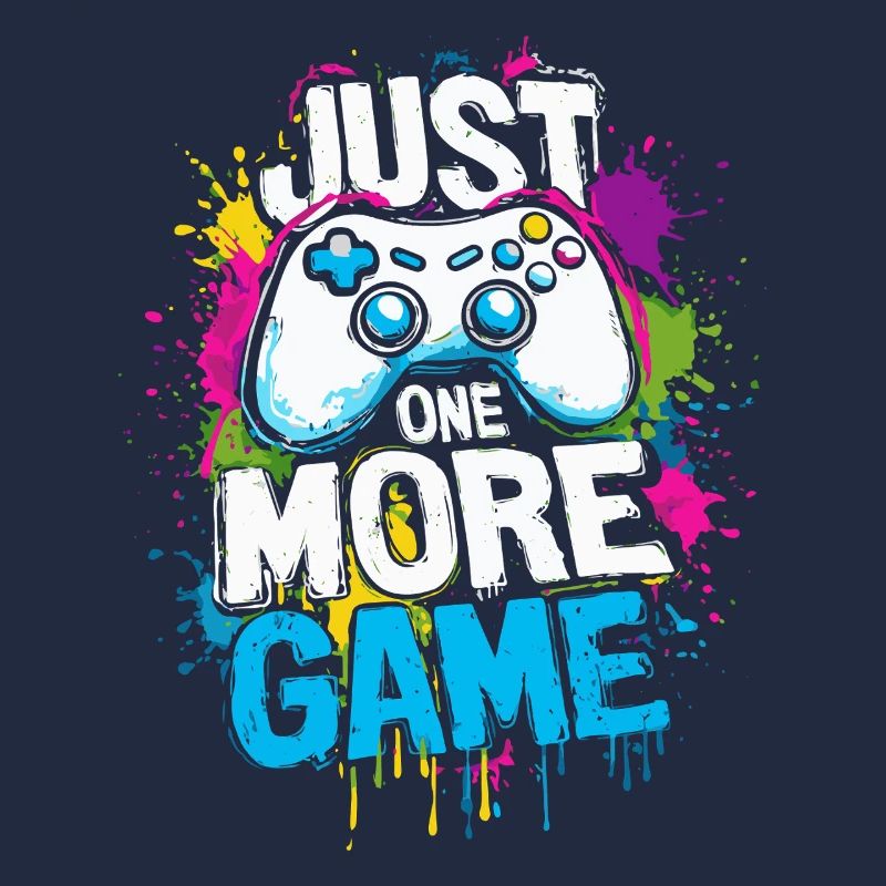 Just One More Game - Gamer Spruch mit Controller