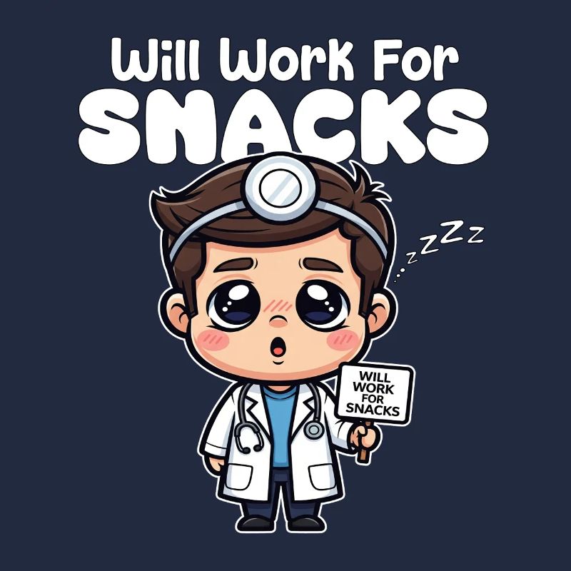 WILL WORK FOR SNACKS - DOCTOR GIFT