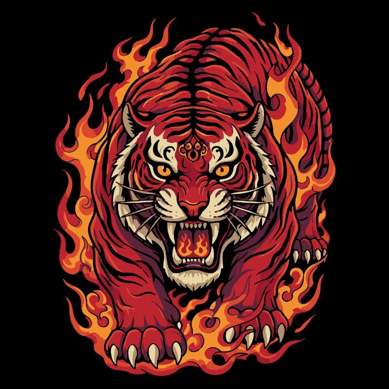 Fire Tiger Spirit Design
