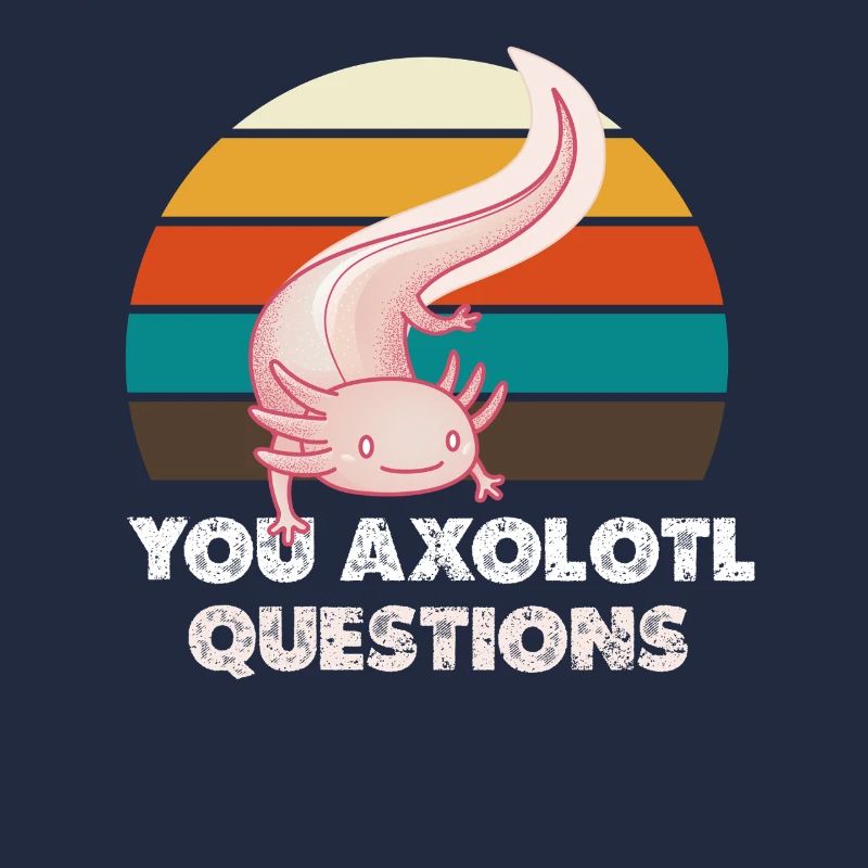 Axolotl coucher de soleil rétro
