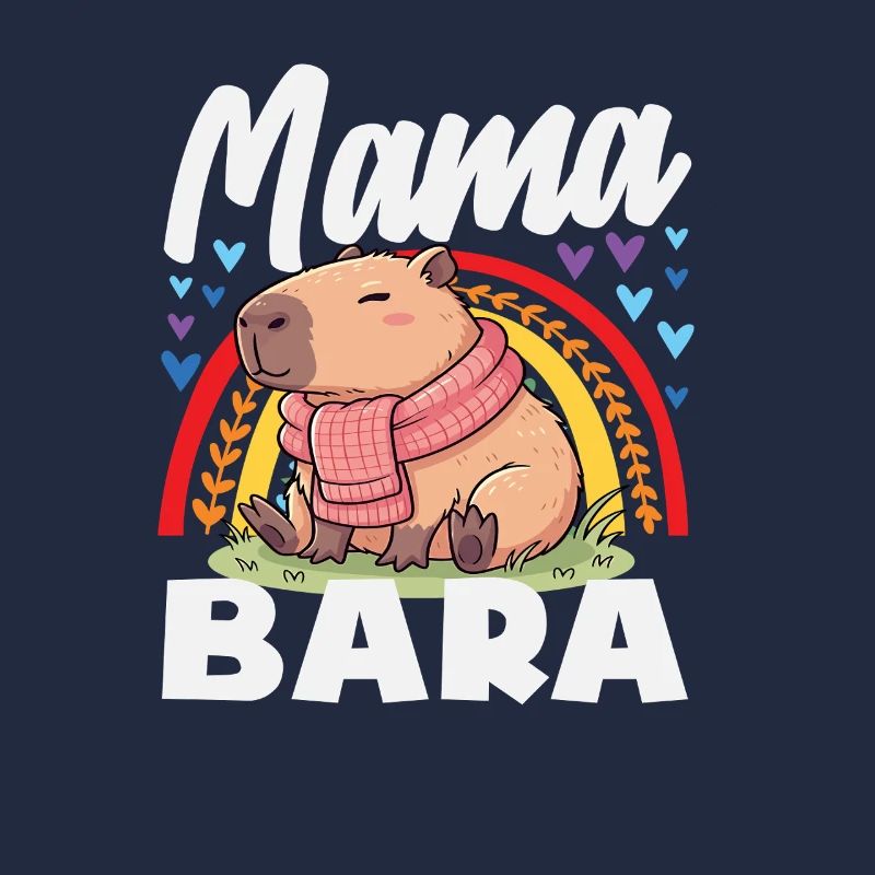 Boho Rainbow Mama Bara Capybaras Cute