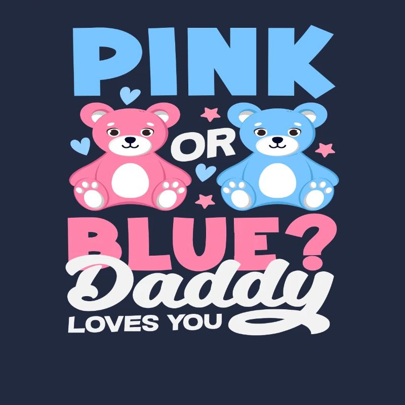 Pink Oder Blau Papa Liebt Dich Bär
