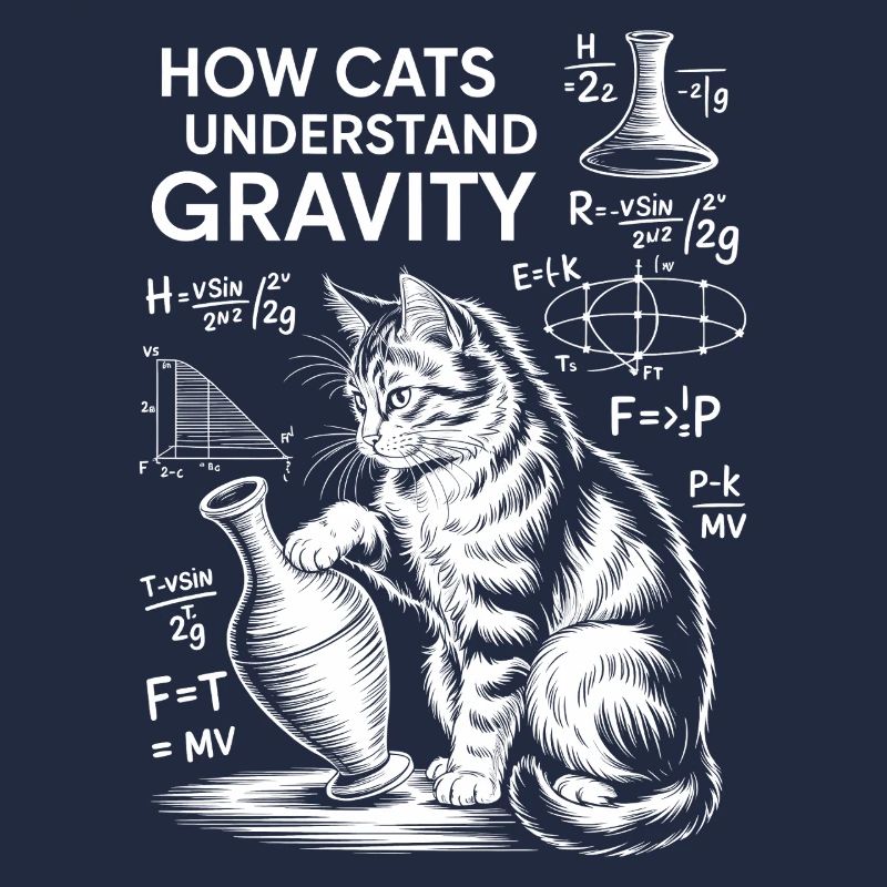 Dictions de chats de physique Blague de maths Cadeau de physique