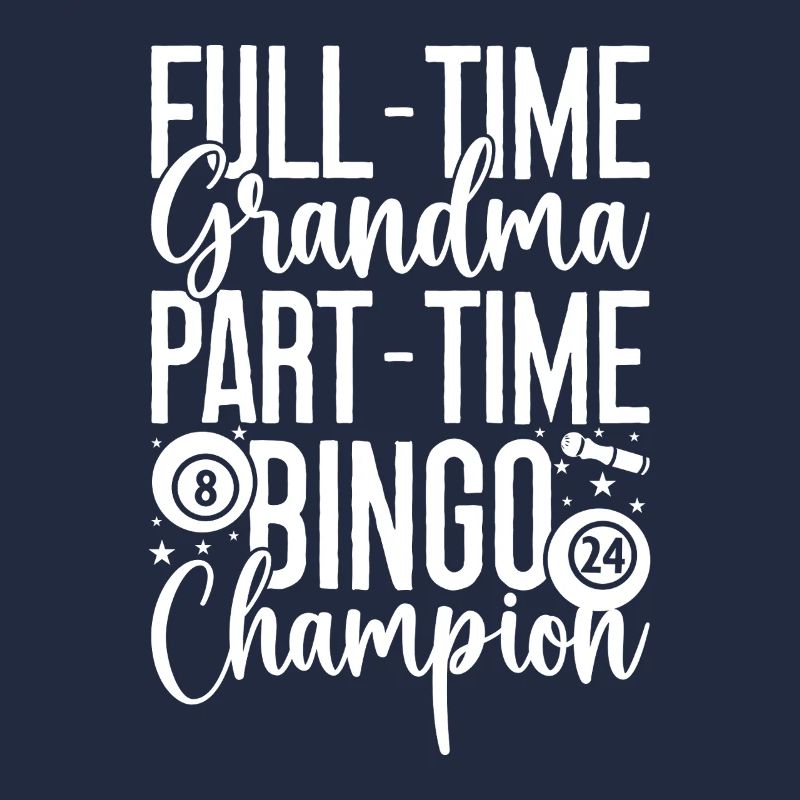 Joueuse de bingo Grand-mère à temps plein Bingo à temps partiel