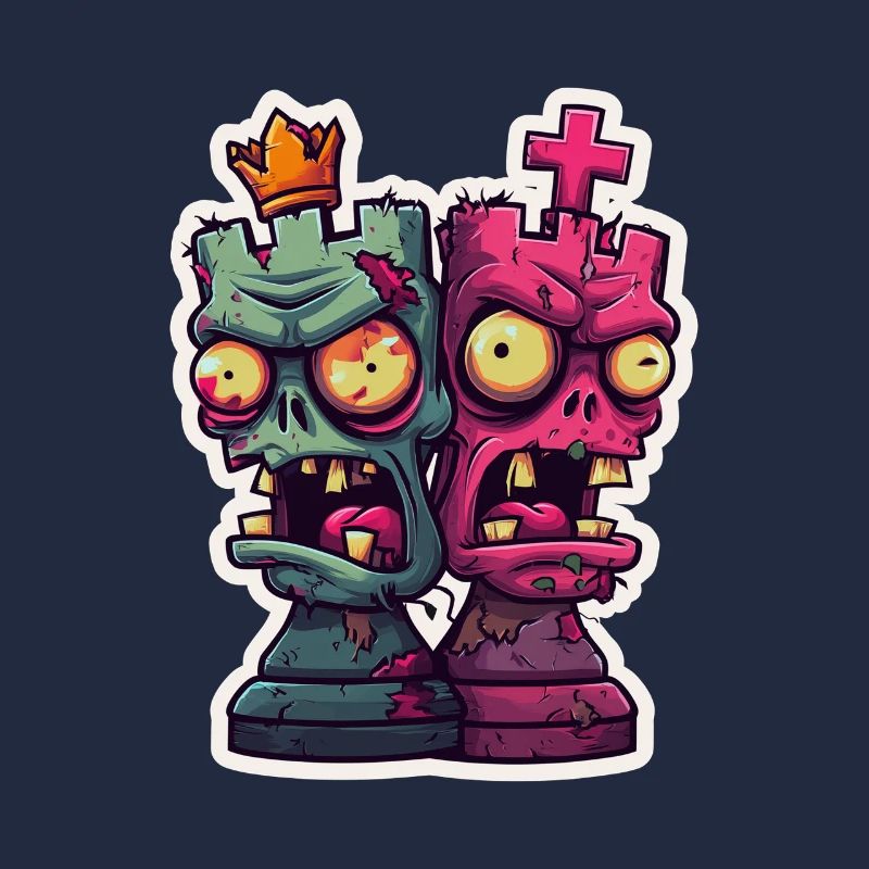 Chess Zombie Figures Design for Men Gift