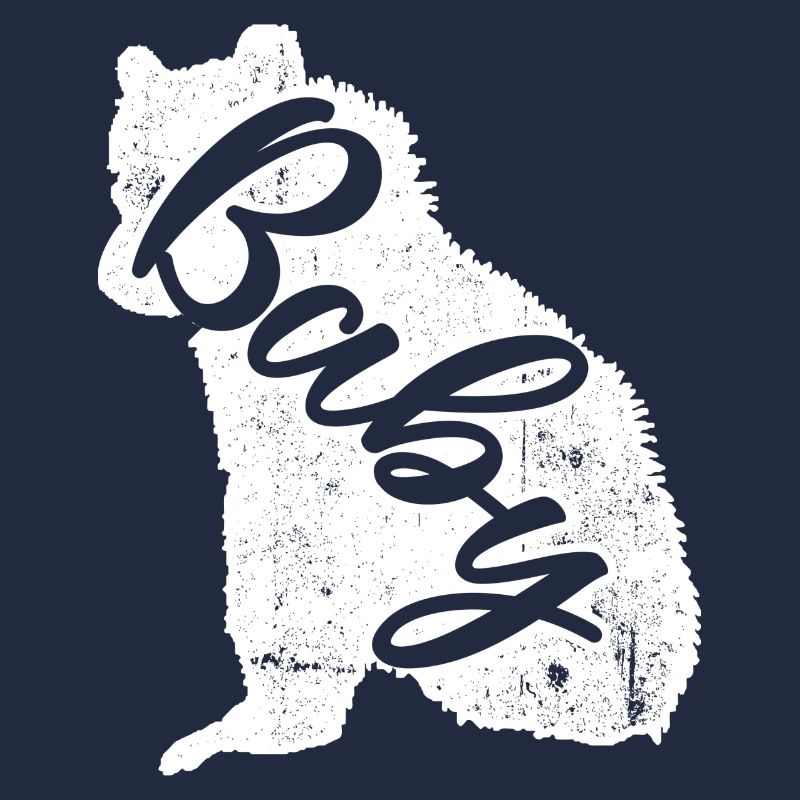 Bébé script chien sur fourrure blanche